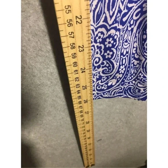 Womens Cato Pants Dressy Formal Career Work Office Patterned Blue White Vintage - Picture 3 of 5